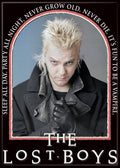 Halloween-Emporium Lost Boys David magnet featuring the iconic quote Sleep All Day Party All Night on a rectangular frame