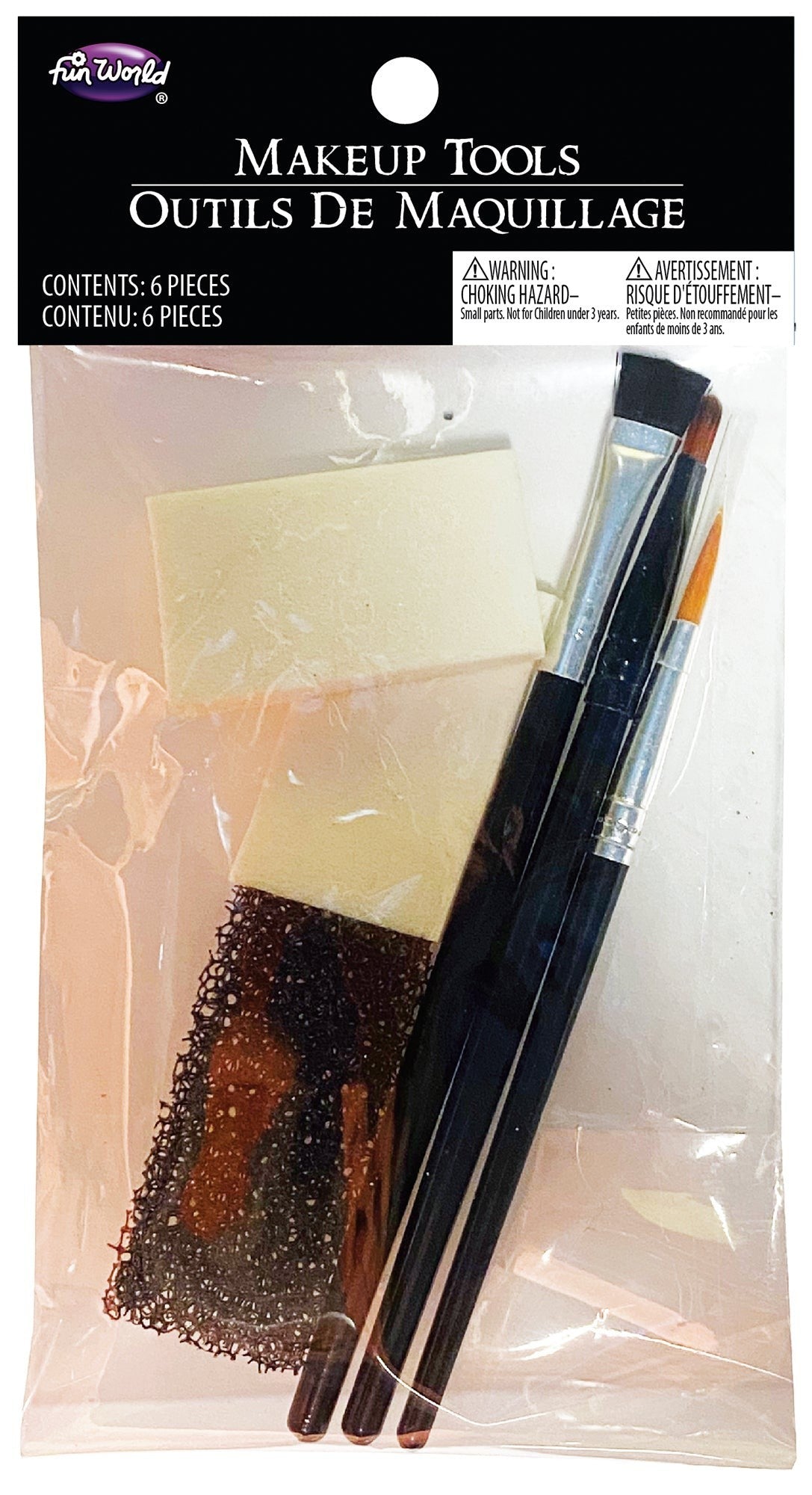 Halloween-Emporium 6-piece professional makeup tool kit with brushes and sponges for special effects costume makeup.