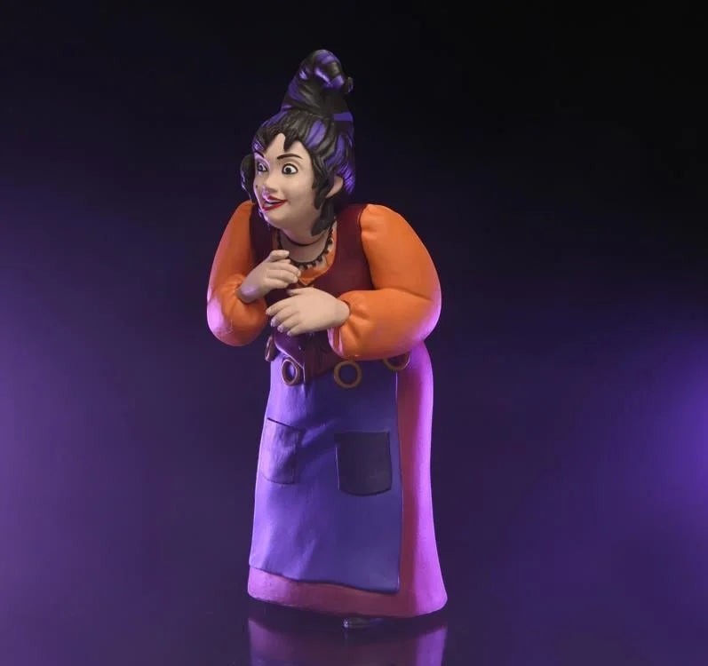 Halloween-Emporium NECA Mary Sanderson figure from Hocus Pocus with purple apron and orange sleeves