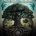 Halloween-Emporium Norse Magic hardback book cover featuring a detailed Yggdrasil tree illustration with ravens.