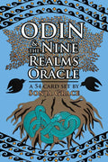 Halloween-Emporium Odin And The Nine Realms Oracle card deck box featuring Yggdrasil tree and Norse serpent art