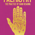 Halloween-Emporium Palmistry hardback book with gold foil hand illustration on a textured magenta cover