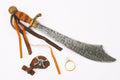 Halloween-Emporium deluxe pirate sword costume set with weathered cutlass, skull patch, and gold hoop earring.