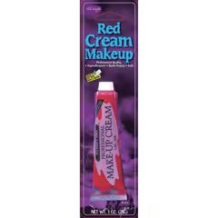 Halloween-Emporium red cream FX makeup in a 7g tube, safe for skin and latex, easy to remove with soap and water.