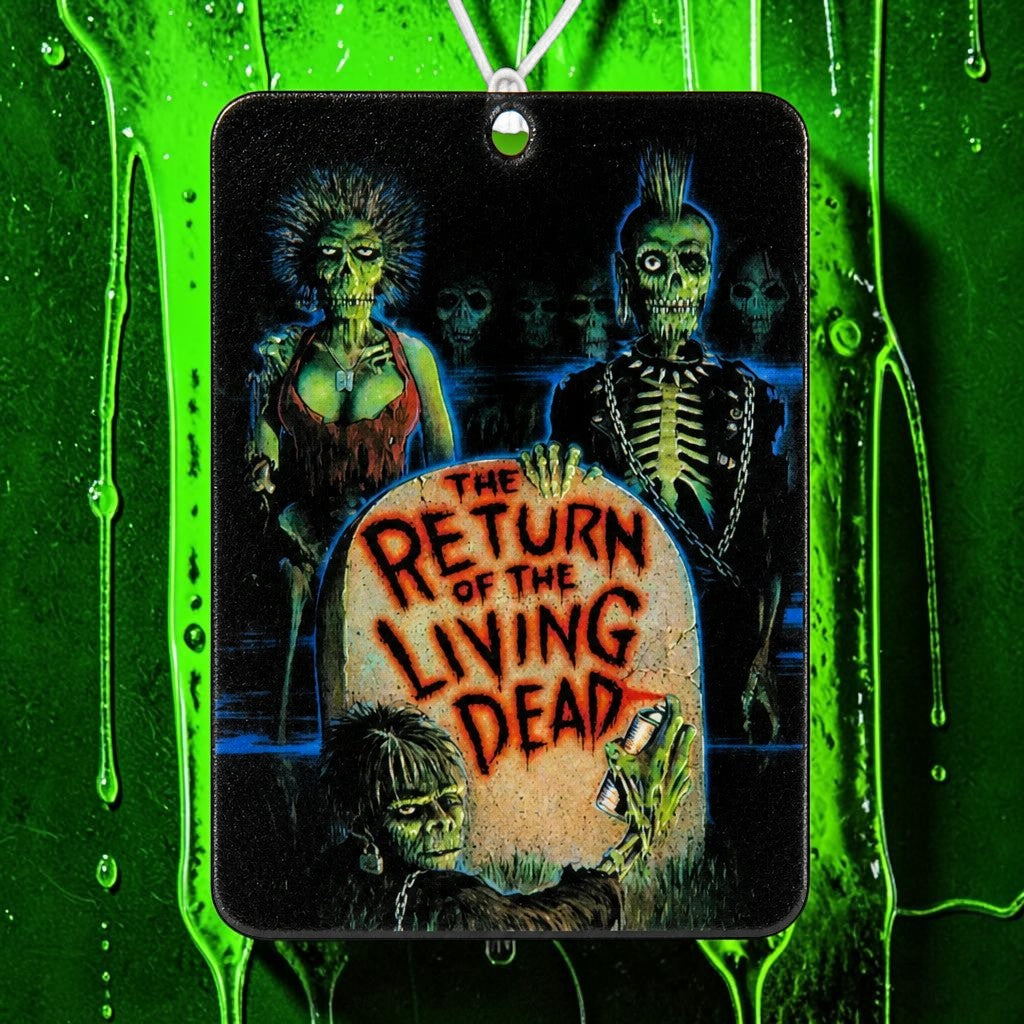 Halloween-Emporium Return of the Living Dead rectangular car air freshener with blue lotus scent and horror movie art