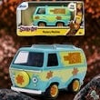 Halloween-Emporium Scooby-Doo Mystery Machine 1:32 scale die-cast metal van in blue and green with flower decals.