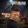 Halloween-Emporium Ghoulish Productions Stitches mask with realistic flesh-toned skin and hand-stitched wound details.