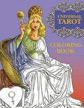 Halloween-Emporium Universal Tarot coloring book cover featuring a blonde woman in a gown holding a mirror