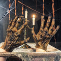 Halloween-Emporium realistic werewolf monster hand costume gloves with weathered skin texture and dark-tipped claws.