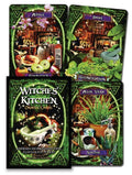 Halloween-Emporium Witches' Kitchen Oracle Cards deck featuring vibrant, magical illustrations of herbs and fruit.