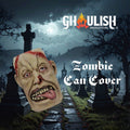 Halloween-Emporium Ghoulish Productions zombie beverage can cover with realistic decaying face and protruding tongue
