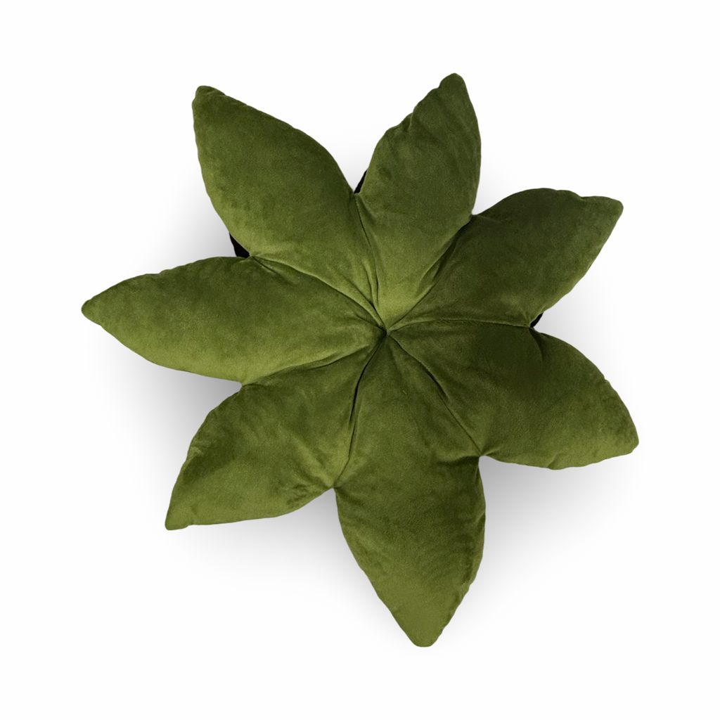 Black Poinsettia 21" Throw Pillow