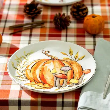 Fall Pumpkin with Mushrooms Dessert / Salad Plate